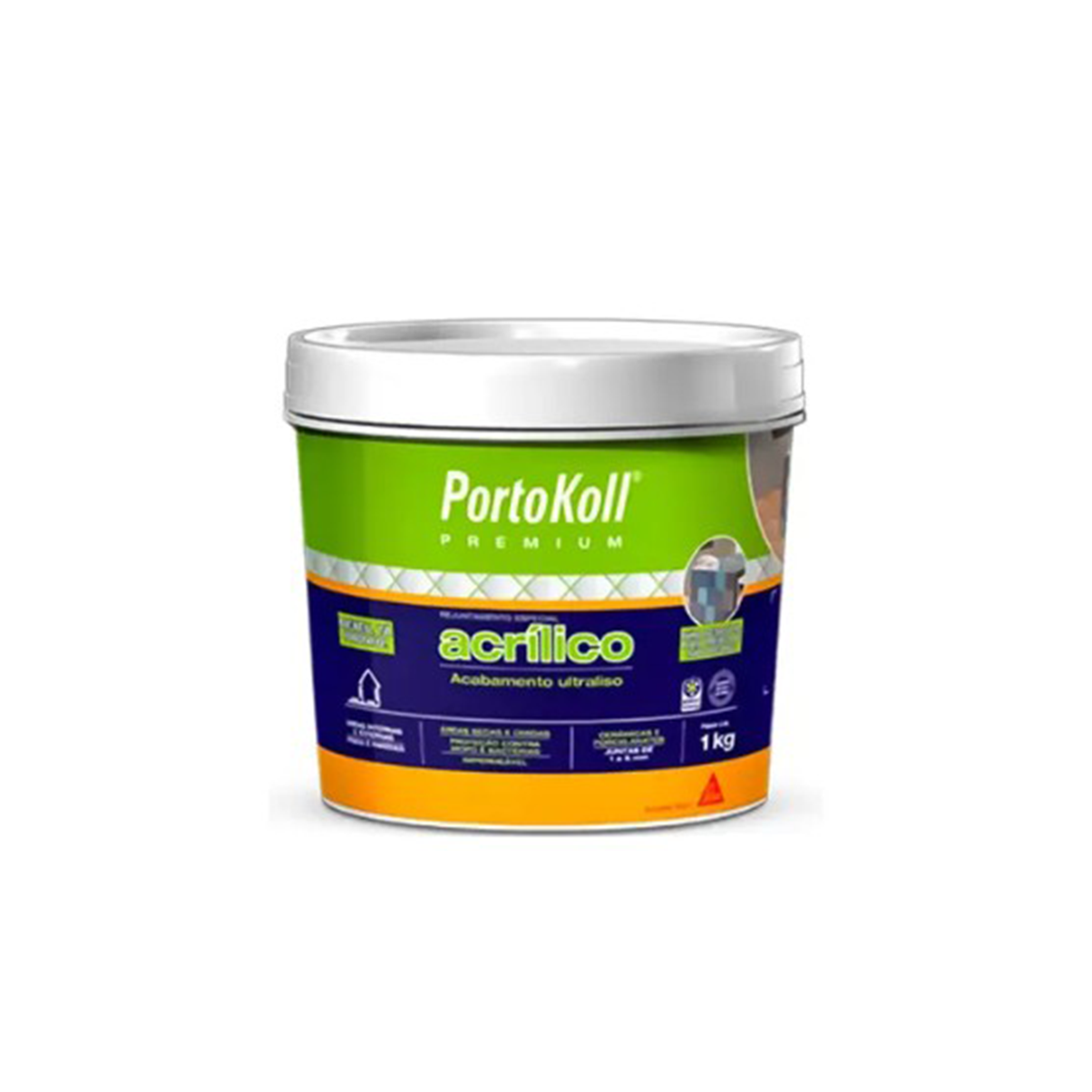 1 3580 - PORTOKOLL REJ. PREMIUM ACRILICO 1KG CINZA PLATINA - Imagem 1