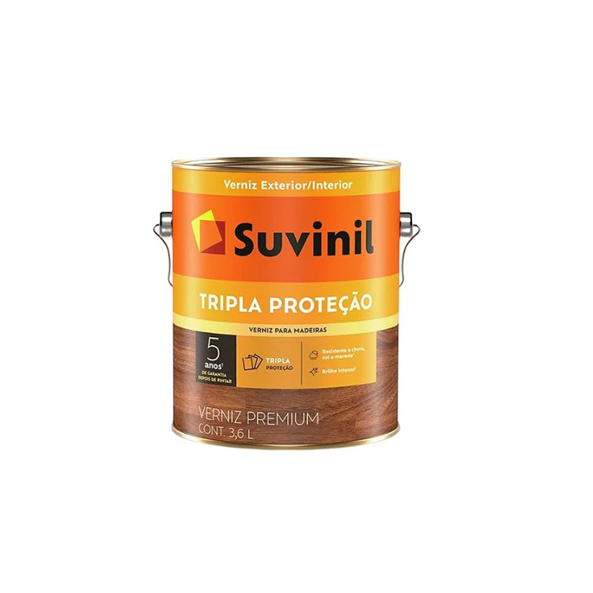 14 16867 - SUVINIL VERNIZ PREMIUM TRIPLA PROTECAO FOSCO NATURAL 3,6L - Imagem 1