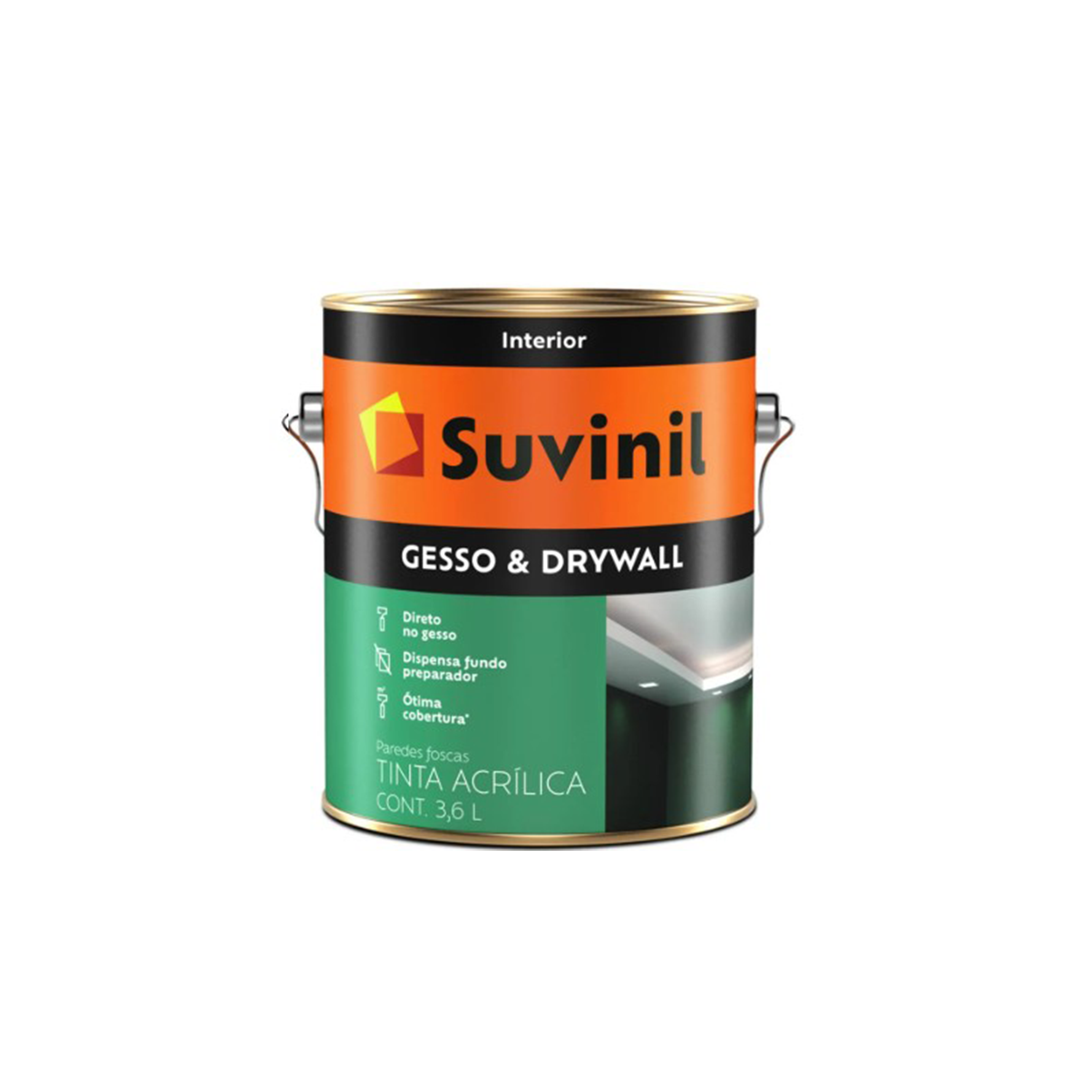 3 16834 - SUVINIL DIRETO SOBRE GESSO DRYWALL 3,6L - Imagem 1