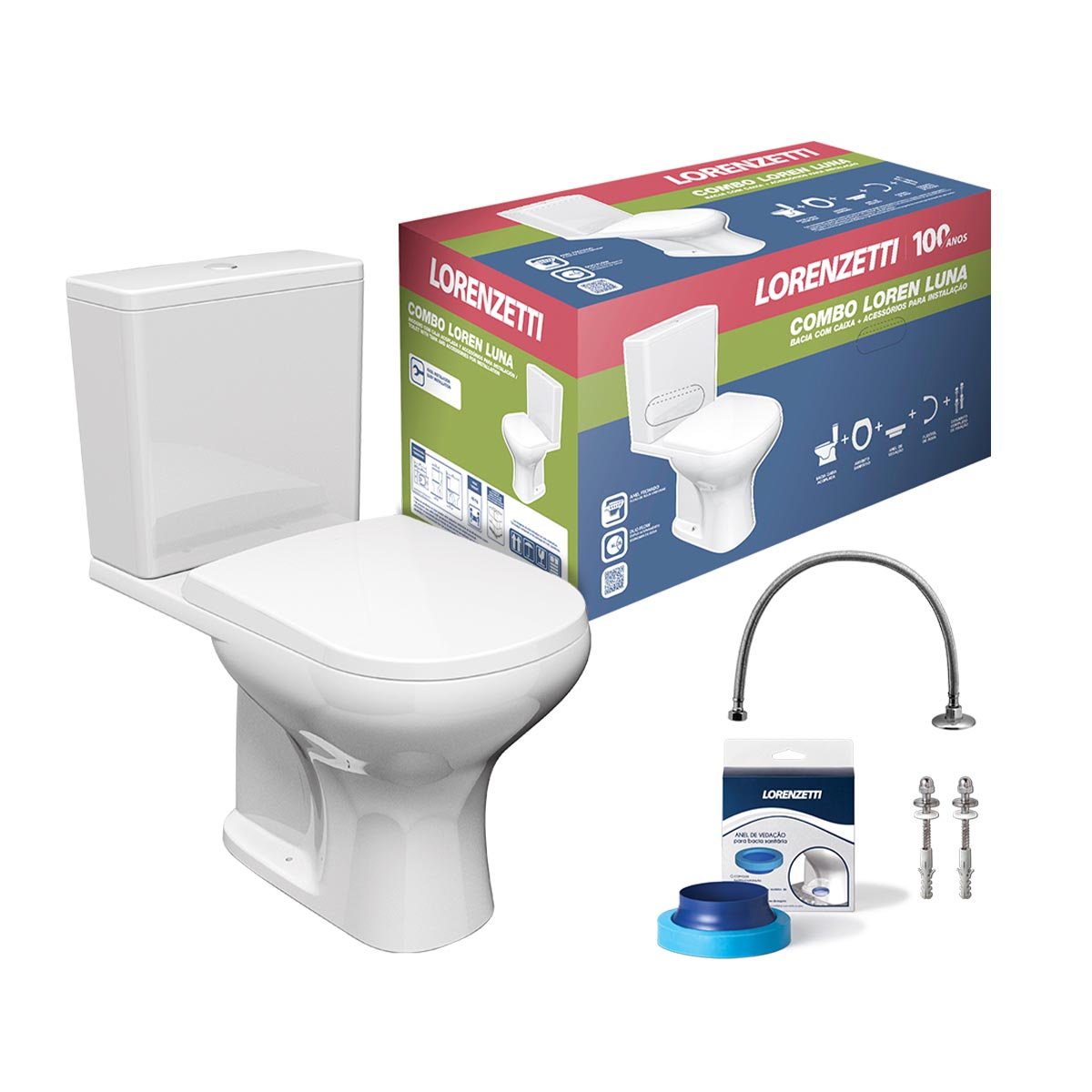 CJT BACIA+CAIXA CJT BACIA+CAIXA / ENG. / ANEL / ASSENTO BR LUNA - 7720001 - Imagem 1