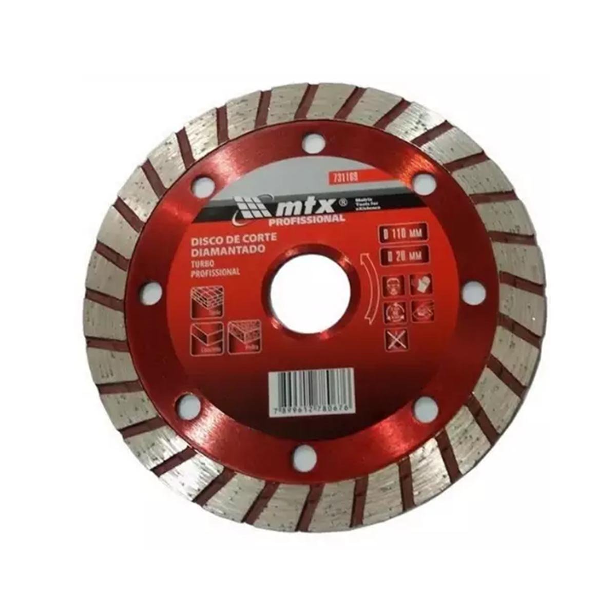 Disco Diamantado DISCO DIAMANTADO TURBO 110X20MM C.SECO - 731169 - Imagem 1