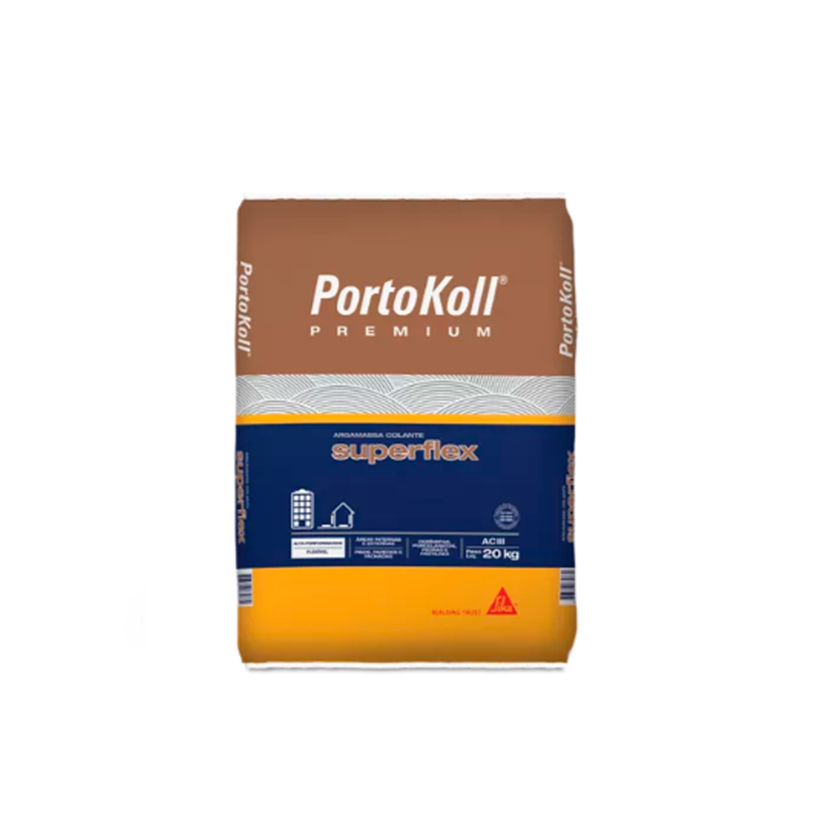 GABARITO PRODUTO NOVA BERTIOGA 43434 - PORTOKOLL ARG. PREMIUM 20KG SUPERFLEX AC3 CINZA - Imagem 1