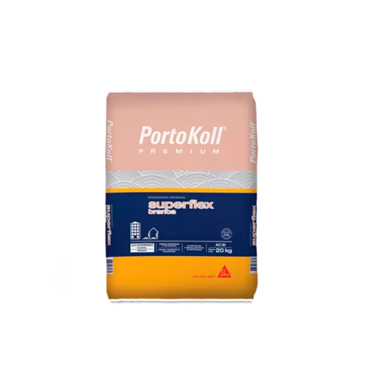 GABARITO PRODUTO NOVA BERTIOGA 42534 - PORTOKOLL ARG. PREMIUM 20KG SUPERFLEX AC3 BRANCA - Imagem 1