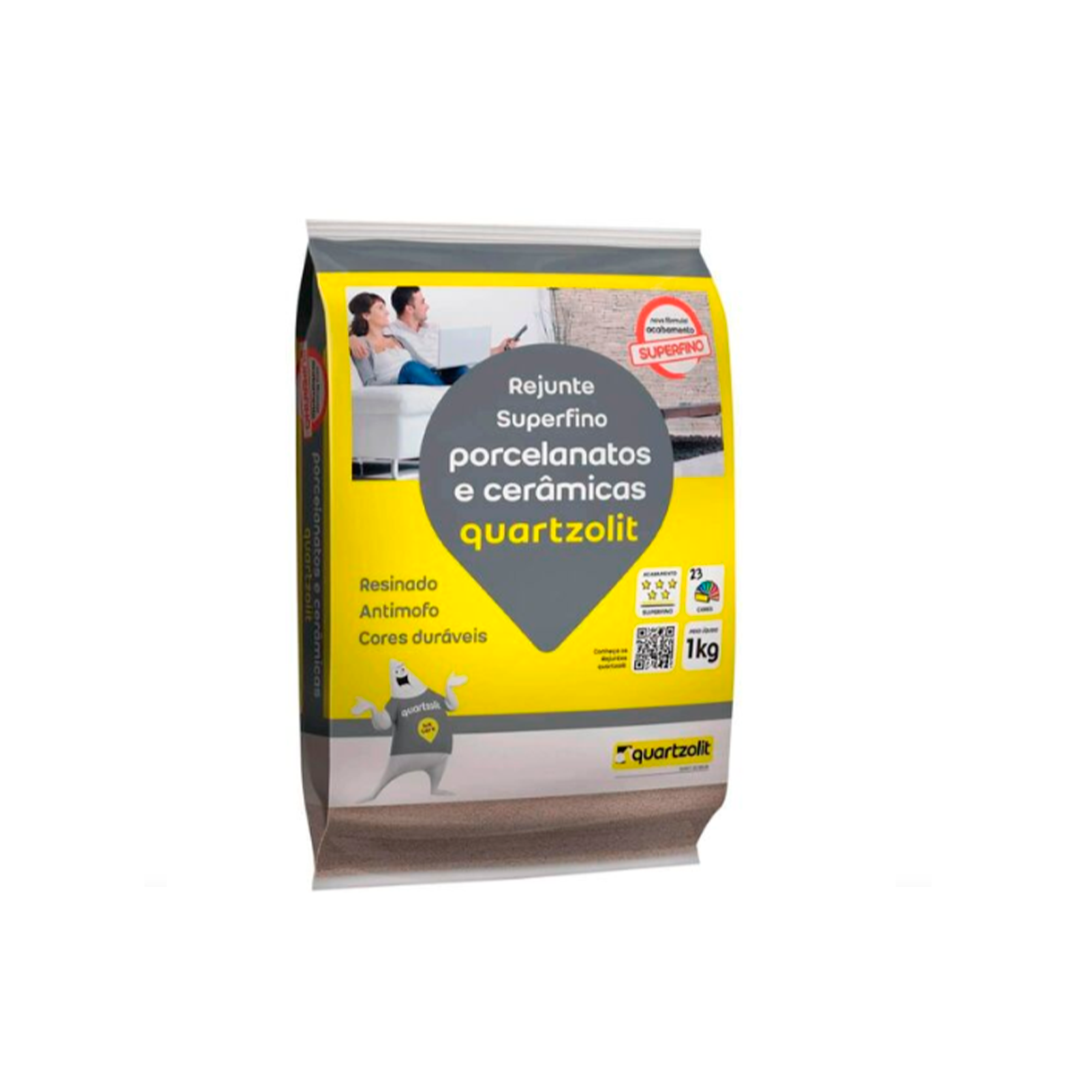 GABARITO PRODUTO NOVA BERTIOGA 01641 - QUARTZ REJUNTAMENTO PORCELANATO 5KG CINZA ARTICO - Imagem 1