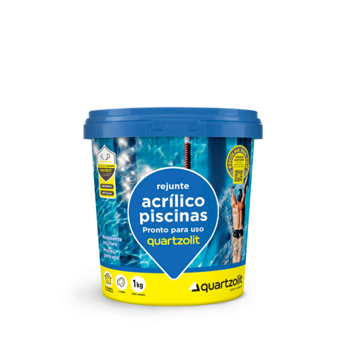 GABARITO PRODUTO NOVA BERTIOGA 42484 - QUARTZ REJUNTAMENTO ACRILICO PISCINAS 1KG BRANCO - Imagem 1