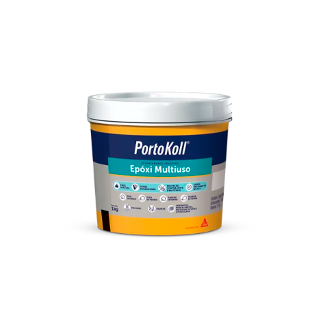 GABARITO PRODUTO NOVA BERTIOGA 43229 - PORTOKOLL REJ. EPOXI MULTIUSO 1KG BRANCO - Imagem 1