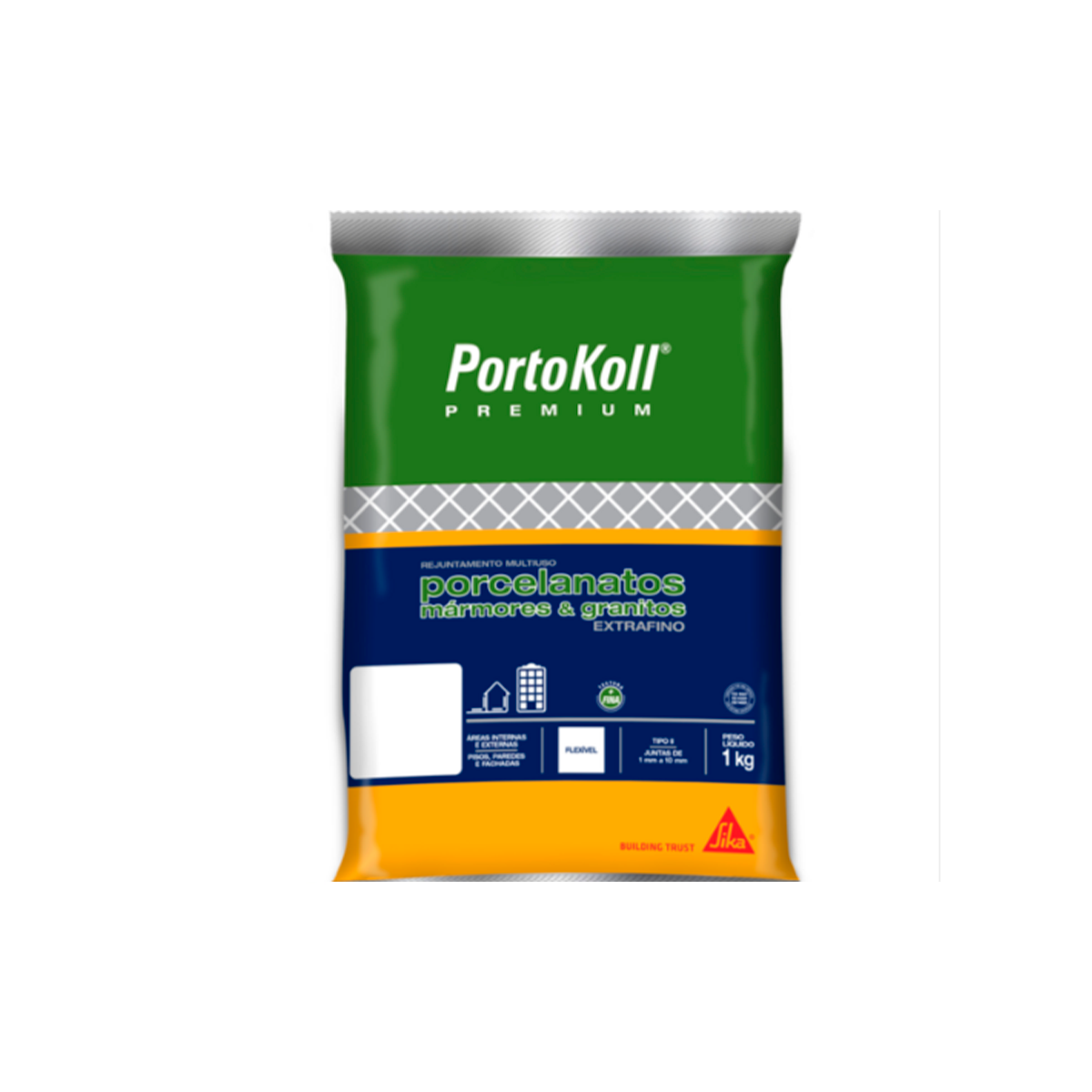 GABARITO PRODUTO NOVA BERTIOGA 43515 - PORTOKOLL REJ. PORC./MARM./GRAN. EXTRAFINO 1KG CREME - Imagem 1