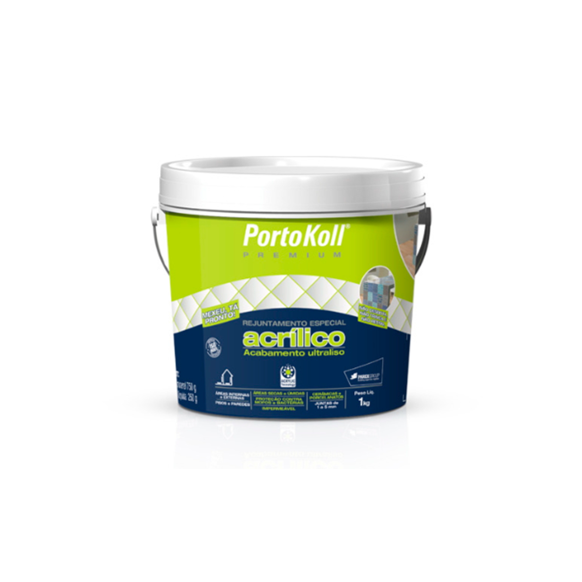 GABARITO PRODUTO NOVA BERTIOGA 43525 - PORTOKOLL REJ. PREMIUM ACRILICO 1KG GRAFITE - Imagem 1