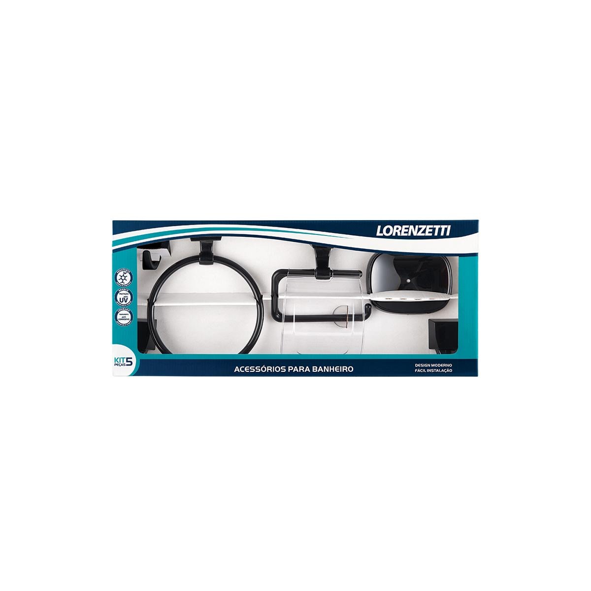 Kit de Acessórios KIT DE ACESSORIOS 2000 F24 PRETO 5PCS ATTIC - 7140064 - Imagem 1