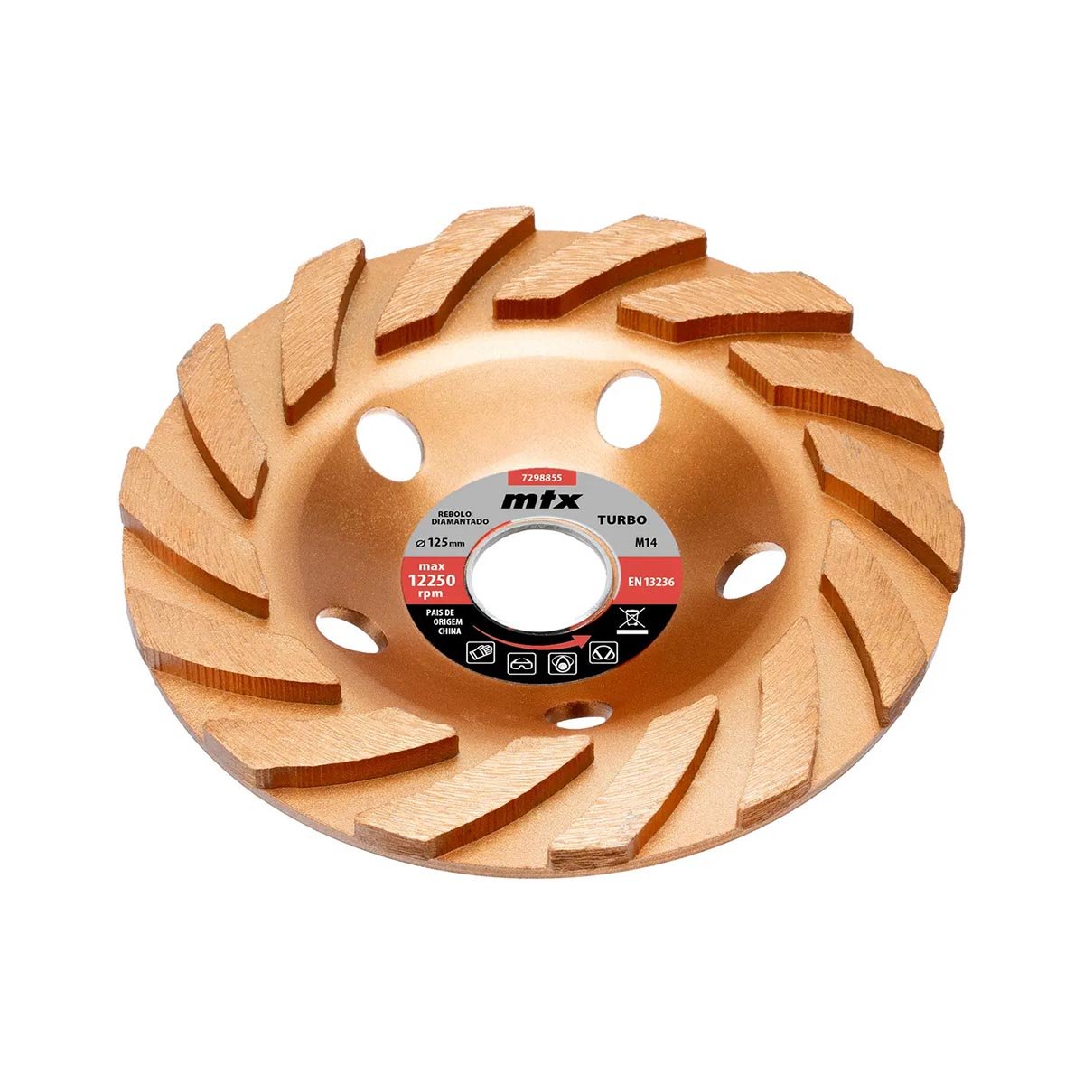 Rebolo Diamantado REBOLO DIAMANTADO D 125MM TURBO/SEGMENT - 7298855 - Imagem 1