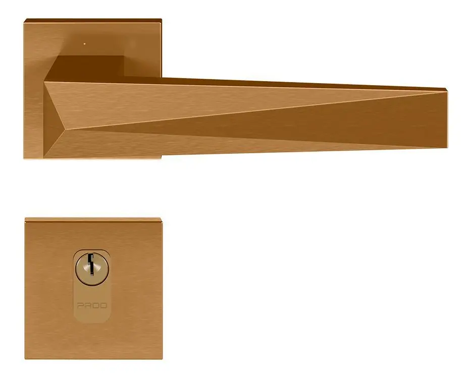 SITE11 FECHADURA EXTERNA PADO ASCOT RED GOLD ESCOVADO 55MM - Imagem 1